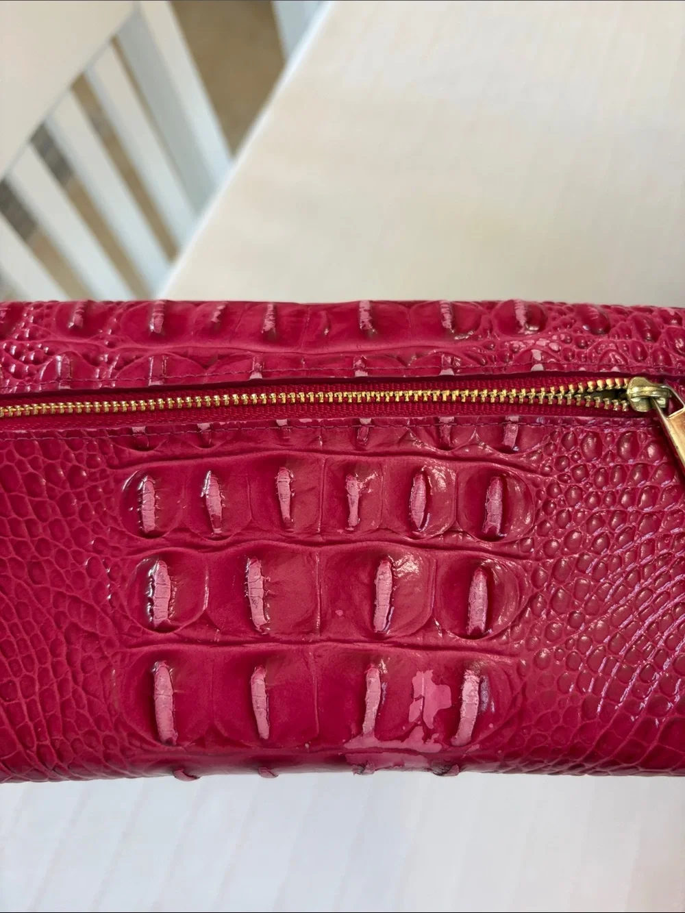 Brahmin Croc-Embossed Shoulder Tote & Wallet - Fuchsia Pink